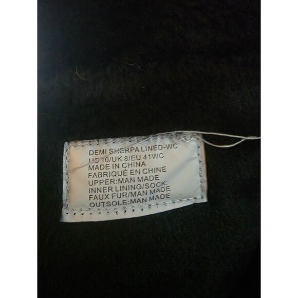 NWOT Black Wide Calf Fall Boots Sherpa Lined Womens size 10 Zipper Dark Academia - Picture 5 of 5